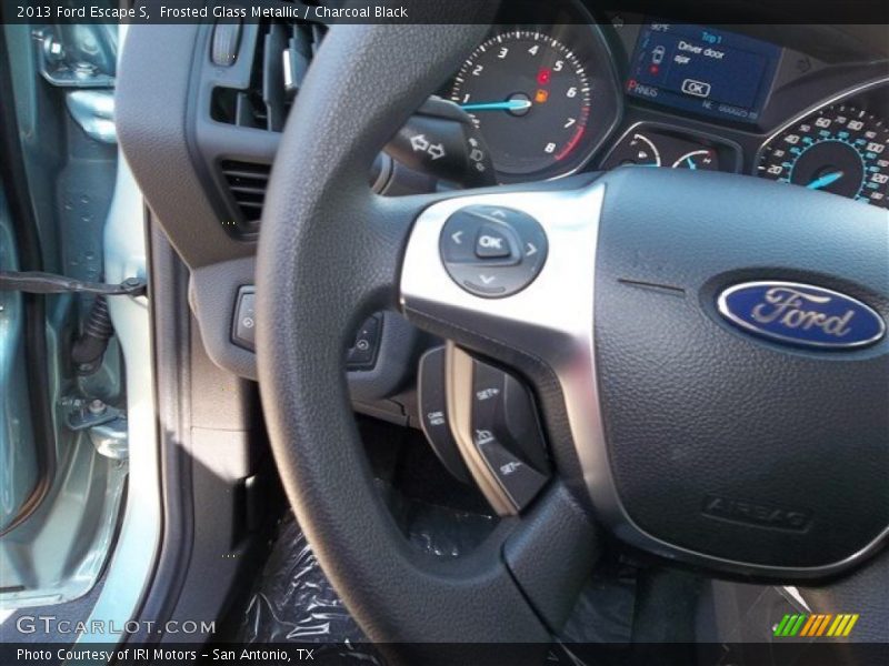 Frosted Glass Metallic / Charcoal Black 2013 Ford Escape S