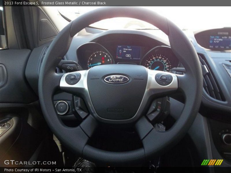 Frosted Glass Metallic / Charcoal Black 2013 Ford Escape S