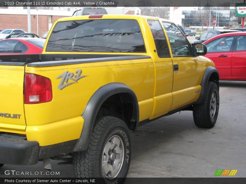 Yellow / Graphite 2003 Chevrolet S10 LS Extended Cab 4x4