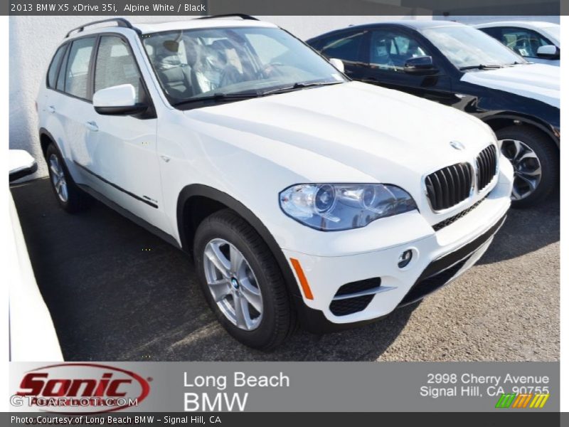Alpine White / Black 2013 BMW X5 xDrive 35i