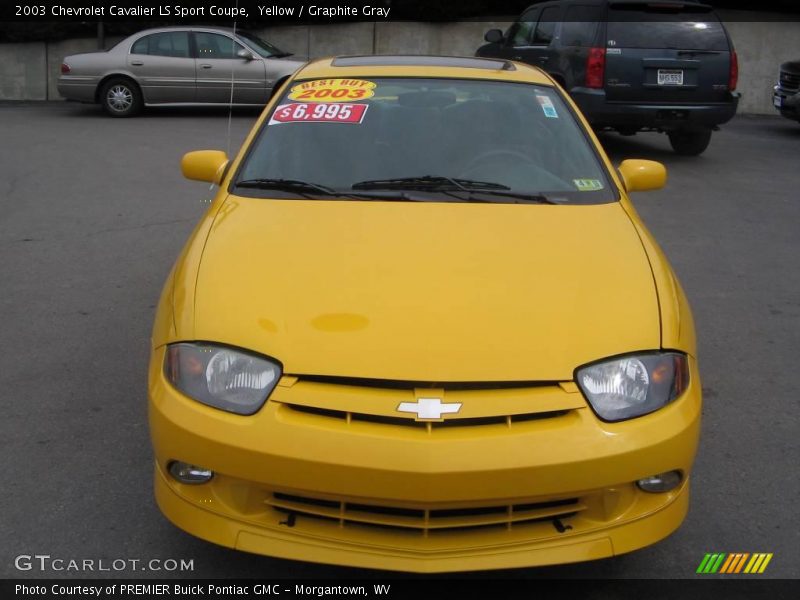 Yellow / Graphite Gray 2003 Chevrolet Cavalier LS Sport Coupe