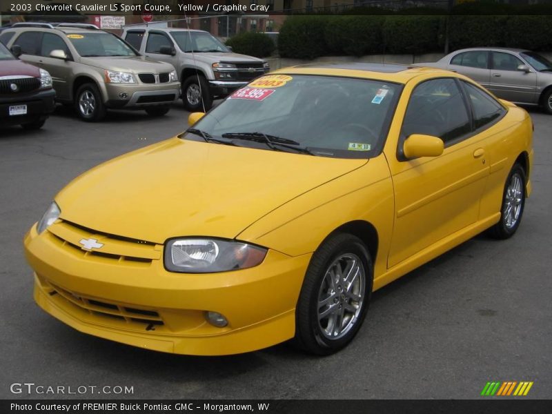Yellow / Graphite Gray 2003 Chevrolet Cavalier LS Sport Coupe