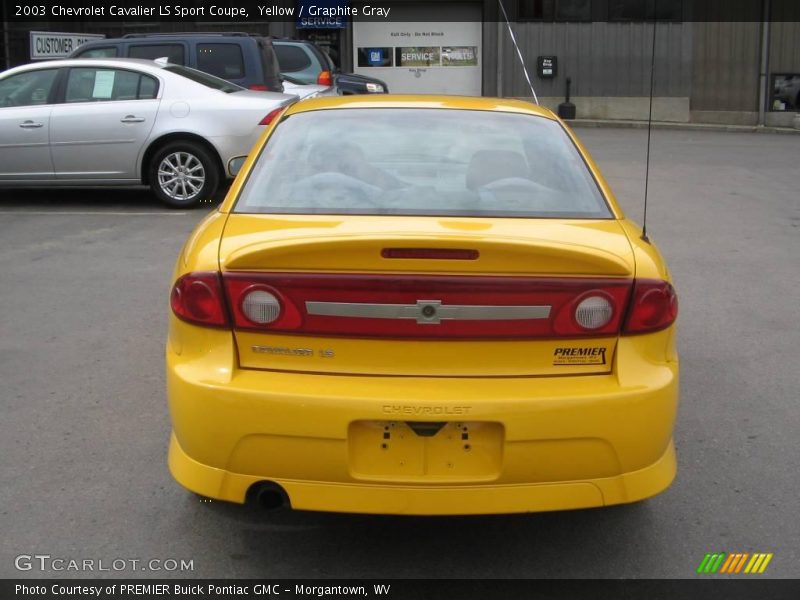 Yellow / Graphite Gray 2003 Chevrolet Cavalier LS Sport Coupe