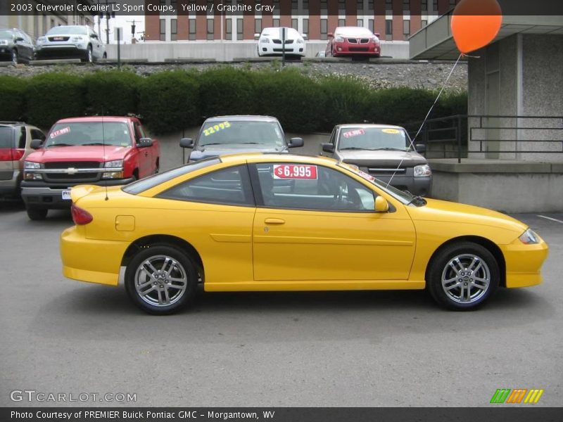 Yellow / Graphite Gray 2003 Chevrolet Cavalier LS Sport Coupe