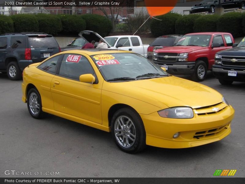Yellow / Graphite Gray 2003 Chevrolet Cavalier LS Sport Coupe