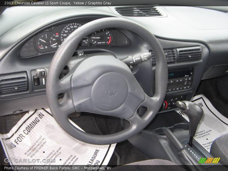 Yellow / Graphite Gray 2003 Chevrolet Cavalier LS Sport Coupe