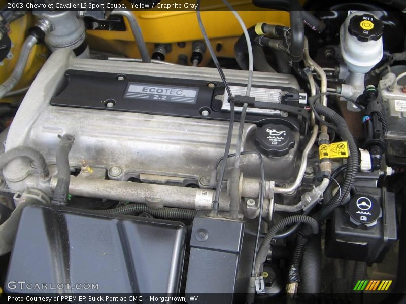 Yellow / Graphite Gray 2003 Chevrolet Cavalier LS Sport Coupe