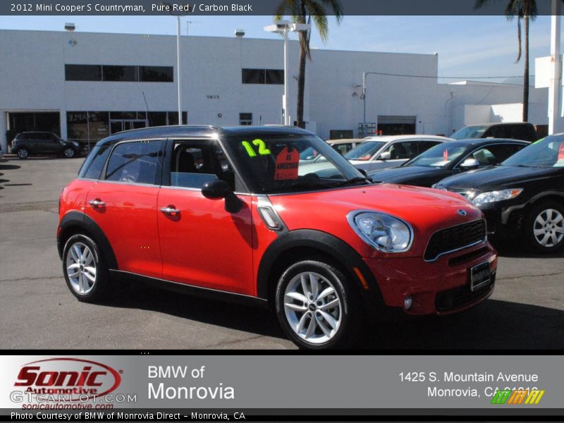 Pure Red / Carbon Black 2012 Mini Cooper S Countryman