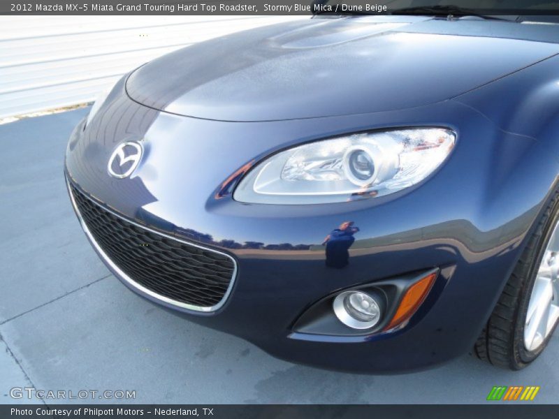 Stormy Blue Mica / Dune Beige 2012 Mazda MX-5 Miata Grand Touring Hard Top Roadster