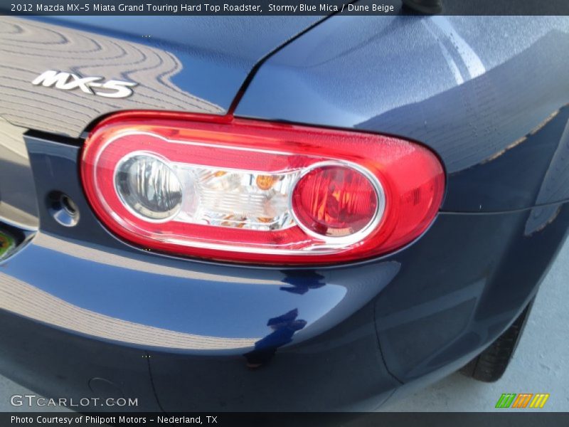 Stormy Blue Mica / Dune Beige 2012 Mazda MX-5 Miata Grand Touring Hard Top Roadster