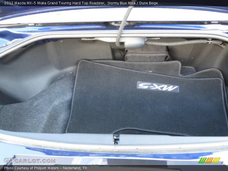 Stormy Blue Mica / Dune Beige 2012 Mazda MX-5 Miata Grand Touring Hard Top Roadster