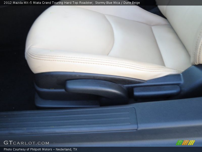 Stormy Blue Mica / Dune Beige 2012 Mazda MX-5 Miata Grand Touring Hard Top Roadster