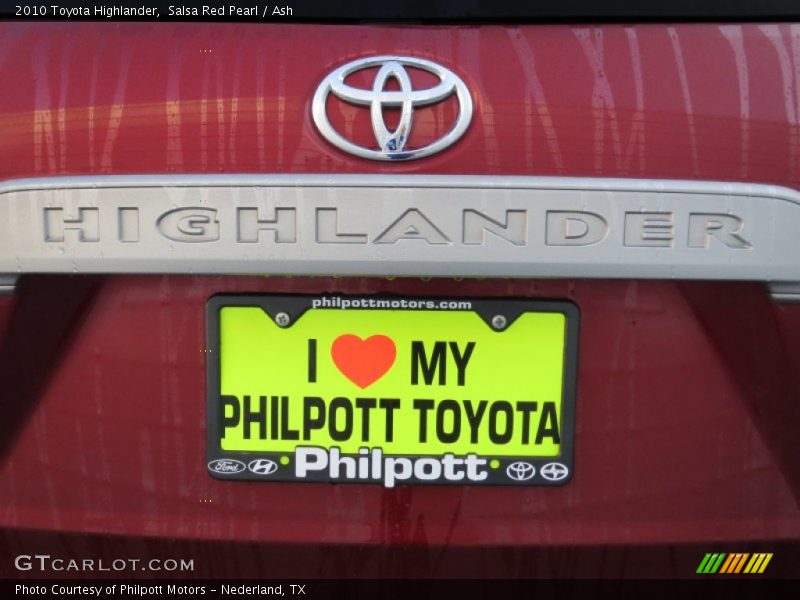 Salsa Red Pearl / Ash 2010 Toyota Highlander