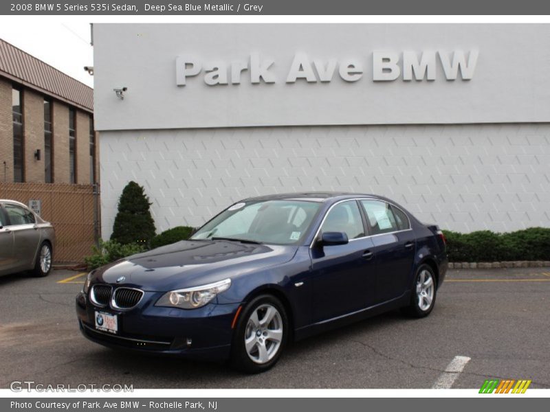 Deep Sea Blue Metallic / Grey 2008 BMW 5 Series 535i Sedan