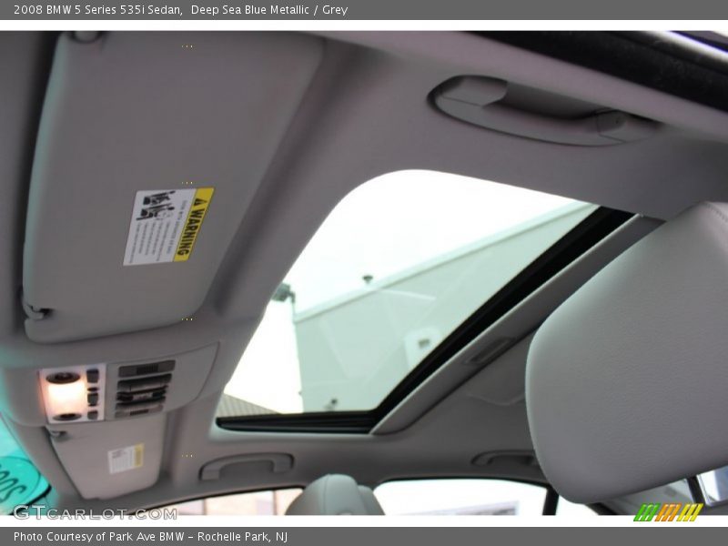 Deep Sea Blue Metallic / Grey 2008 BMW 5 Series 535i Sedan