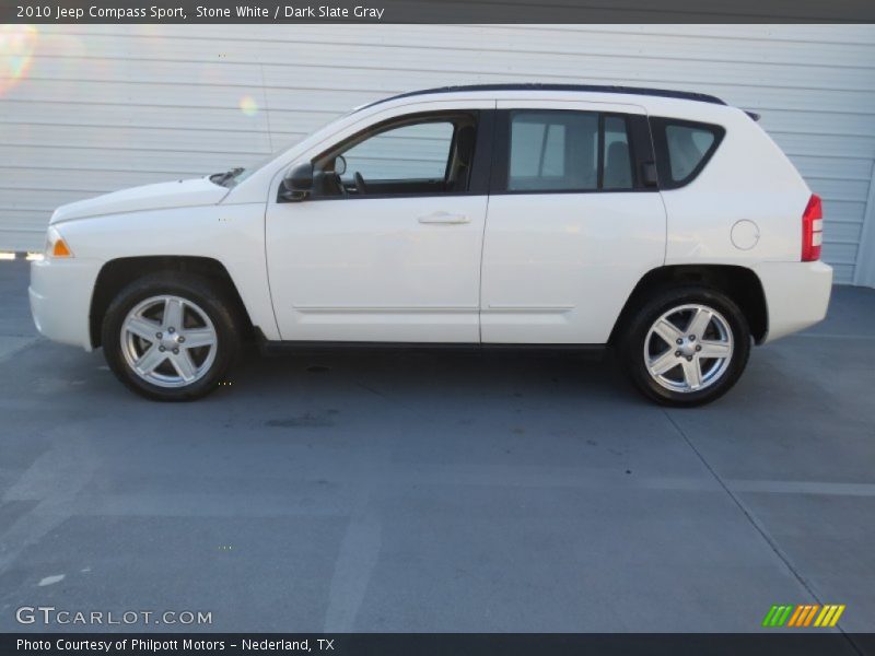 Stone White / Dark Slate Gray 2010 Jeep Compass Sport