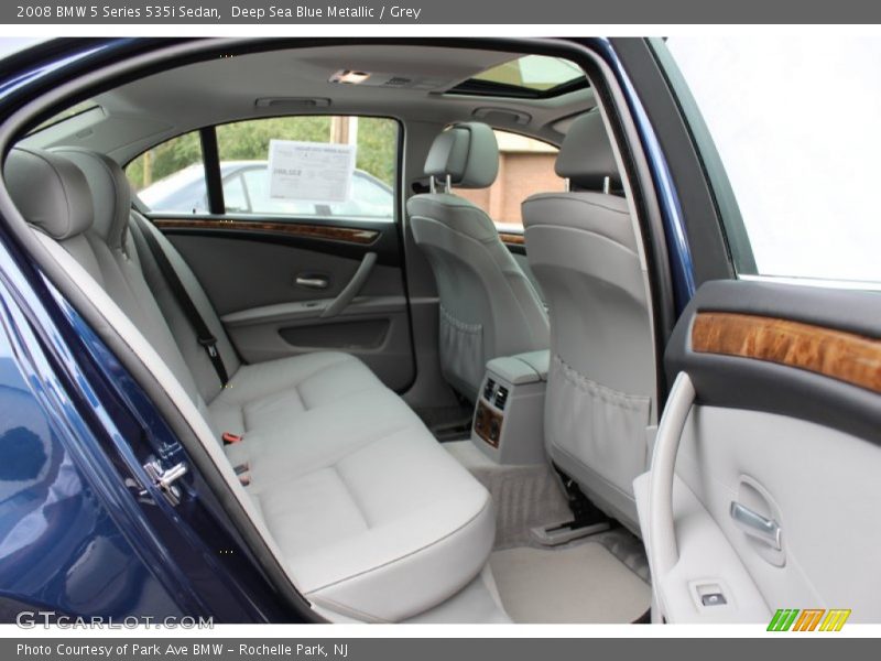 Deep Sea Blue Metallic / Grey 2008 BMW 5 Series 535i Sedan