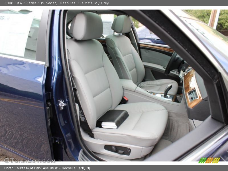 Deep Sea Blue Metallic / Grey 2008 BMW 5 Series 535i Sedan