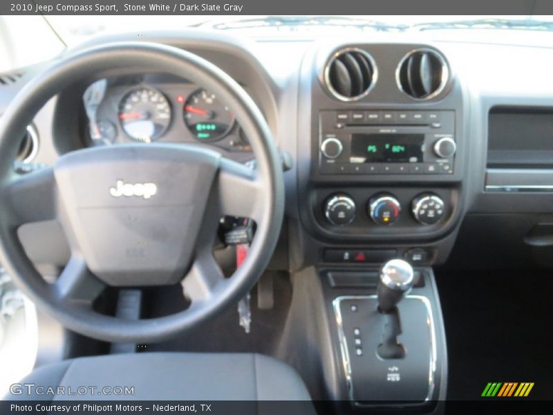 Stone White / Dark Slate Gray 2010 Jeep Compass Sport