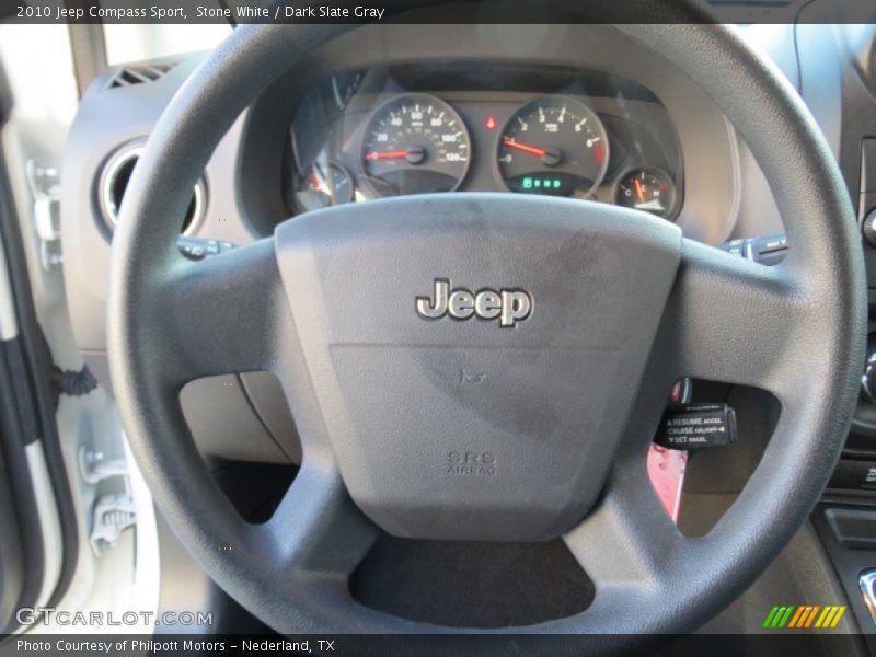 Stone White / Dark Slate Gray 2010 Jeep Compass Sport