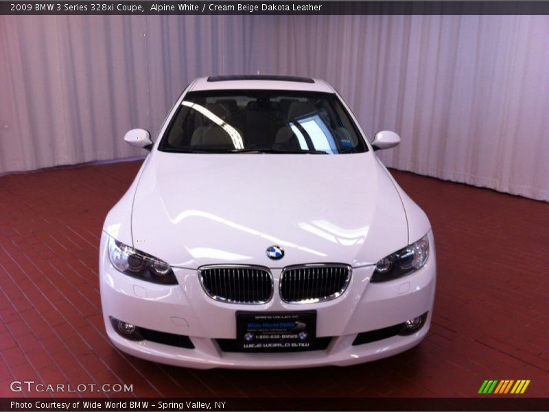 Alpine White / Cream Beige Dakota Leather 2009 BMW 3 Series 328xi Coupe