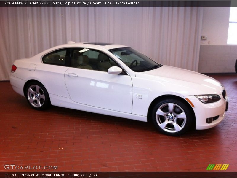 Alpine White / Cream Beige Dakota Leather 2009 BMW 3 Series 328xi Coupe