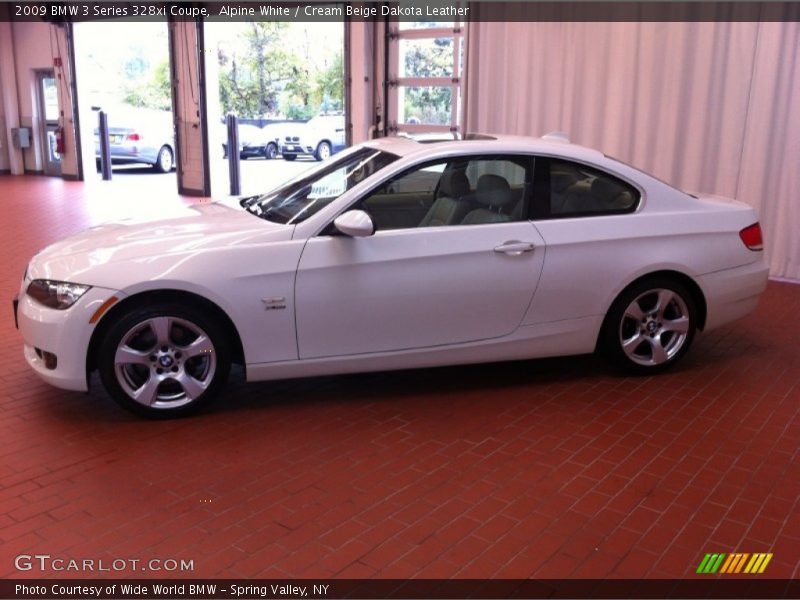 Alpine White / Cream Beige Dakota Leather 2009 BMW 3 Series 328xi Coupe