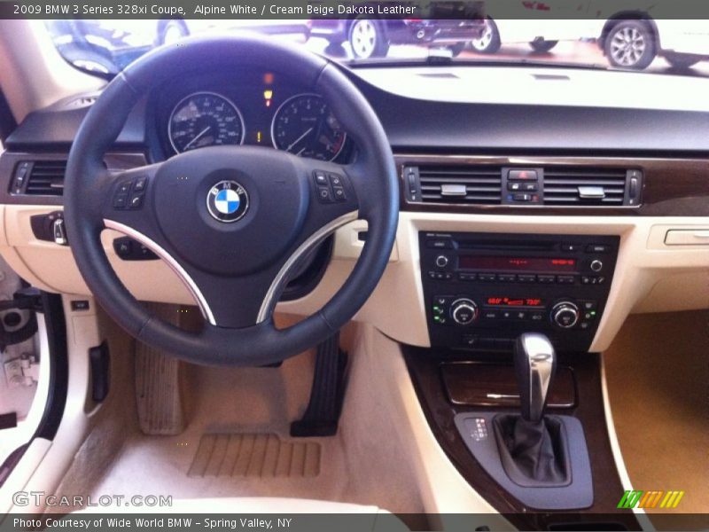 Alpine White / Cream Beige Dakota Leather 2009 BMW 3 Series 328xi Coupe