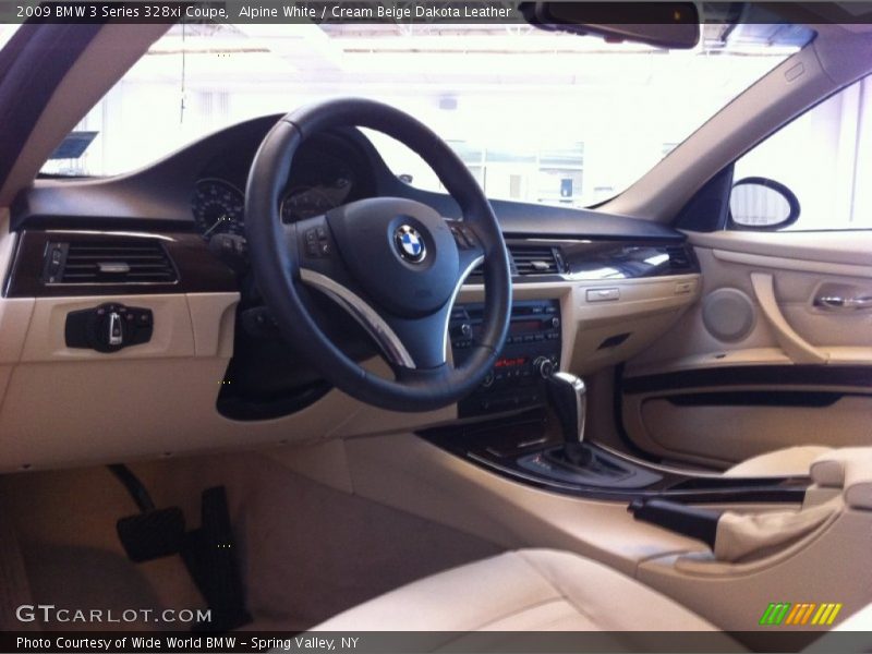 Alpine White / Cream Beige Dakota Leather 2009 BMW 3 Series 328xi Coupe