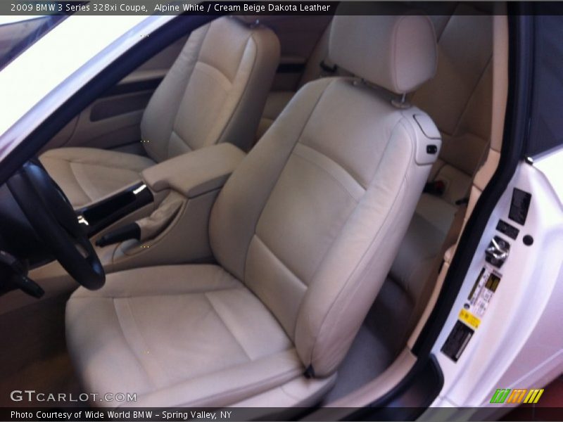 Alpine White / Cream Beige Dakota Leather 2009 BMW 3 Series 328xi Coupe