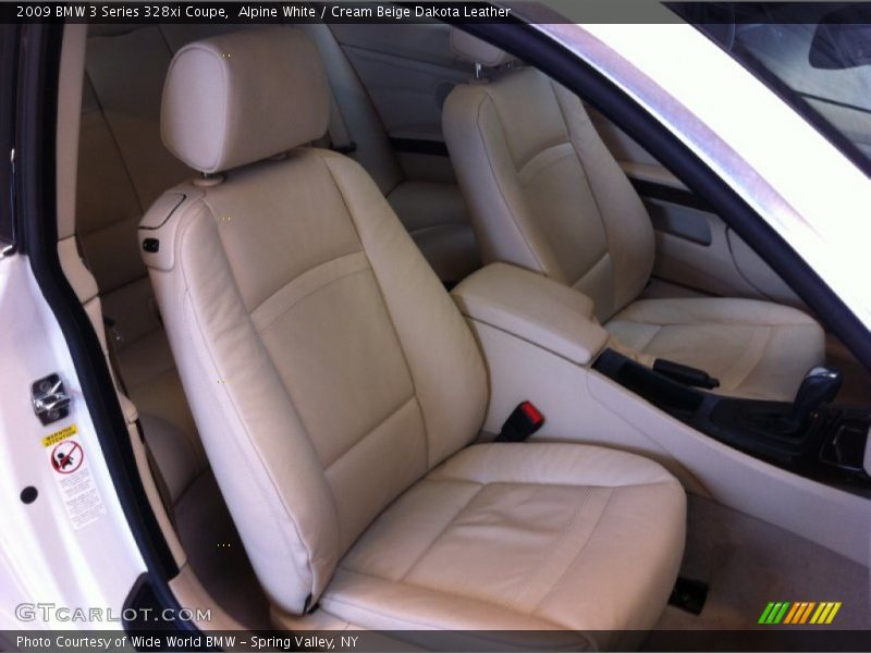 Alpine White / Cream Beige Dakota Leather 2009 BMW 3 Series 328xi Coupe