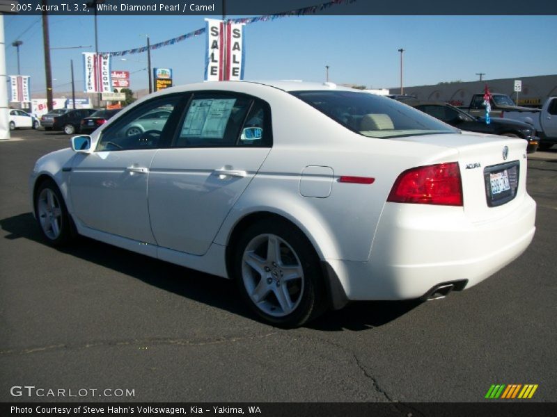 White Diamond Pearl / Camel 2005 Acura TL 3.2