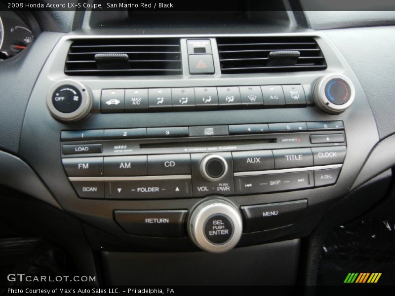 San Marino Red / Black 2008 Honda Accord LX-S Coupe