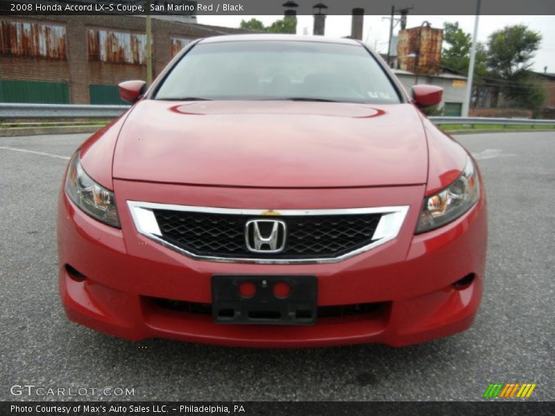 San Marino Red / Black 2008 Honda Accord LX-S Coupe