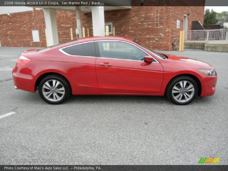 San Marino Red / Black 2008 Honda Accord LX-S Coupe