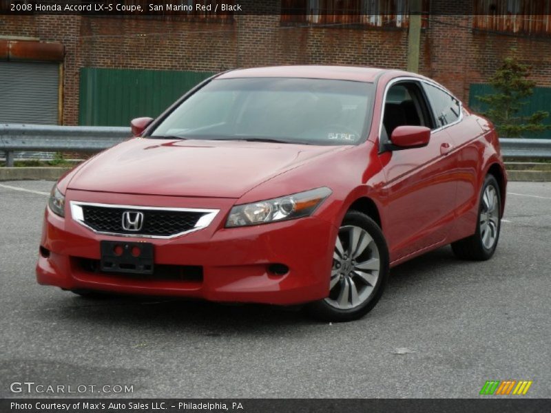 San Marino Red / Black 2008 Honda Accord LX-S Coupe