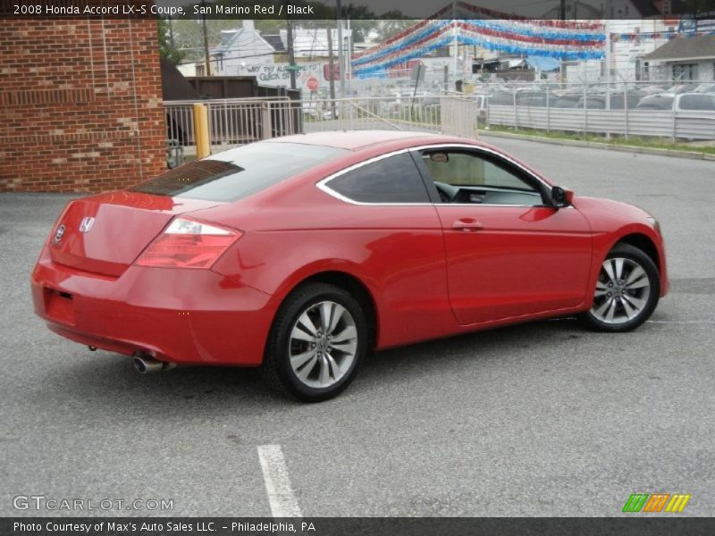 San Marino Red / Black 2008 Honda Accord LX-S Coupe