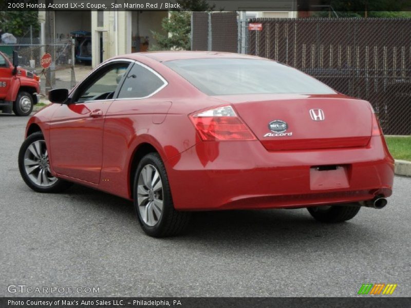 San Marino Red / Black 2008 Honda Accord LX-S Coupe