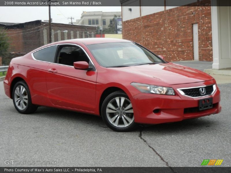 San Marino Red / Black 2008 Honda Accord LX-S Coupe