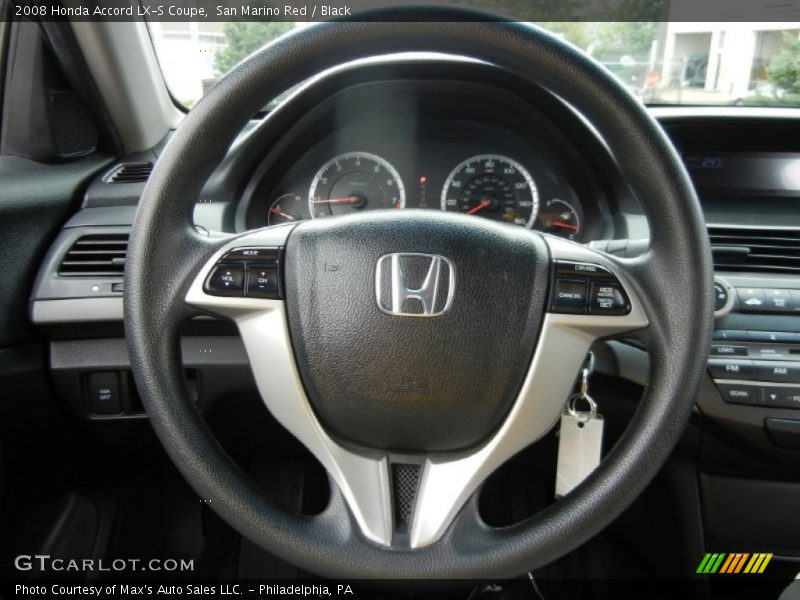 San Marino Red / Black 2008 Honda Accord LX-S Coupe