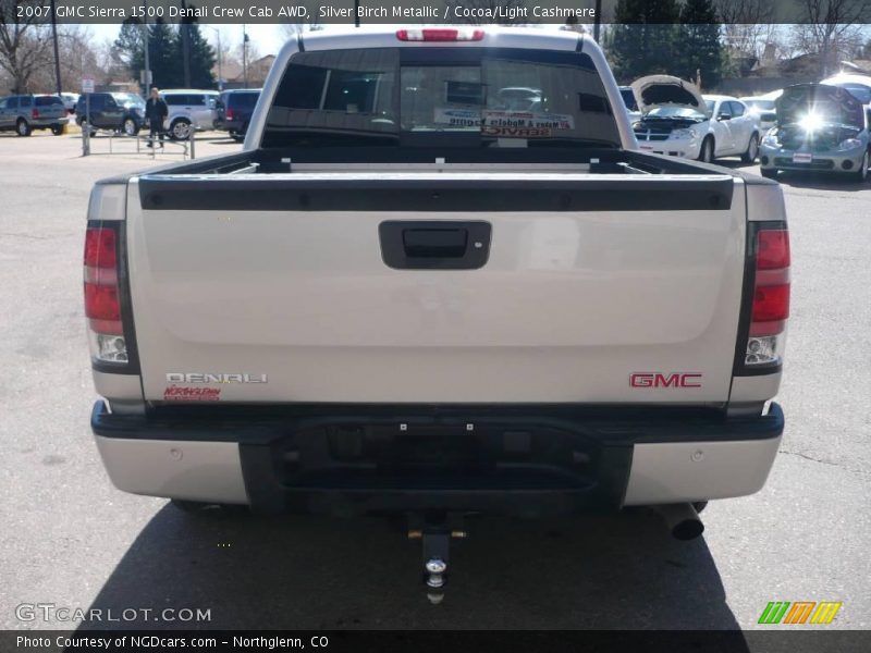 Silver Birch Metallic / Cocoa/Light Cashmere 2007 GMC Sierra 1500 Denali Crew Cab AWD