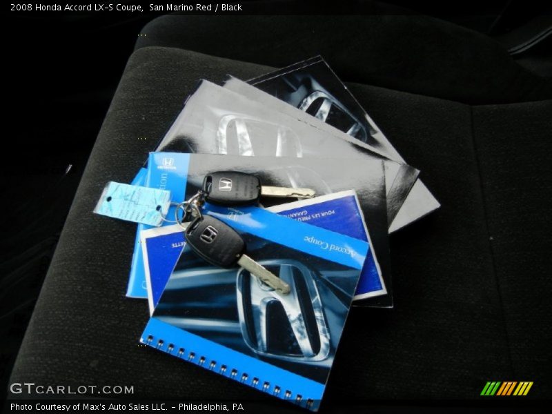 San Marino Red / Black 2008 Honda Accord LX-S Coupe