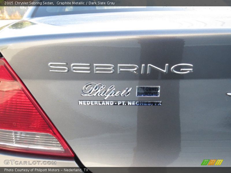 Graphite Metallic / Dark Slate Gray 2005 Chrysler Sebring Sedan