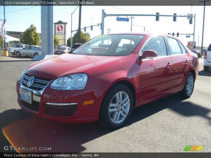 Salsa Red / Titan Black 2010 Volkswagen Jetta TDI Sedan