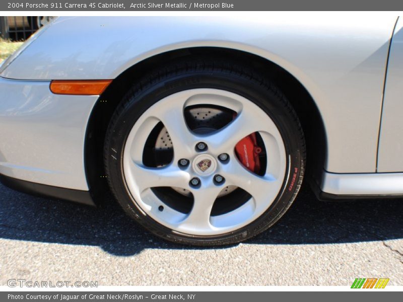 Arctic Silver Metallic / Metropol Blue 2004 Porsche 911 Carrera 4S Cabriolet