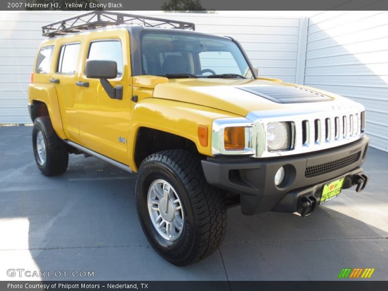 Yellow / Ebony Black 2007 Hummer H3