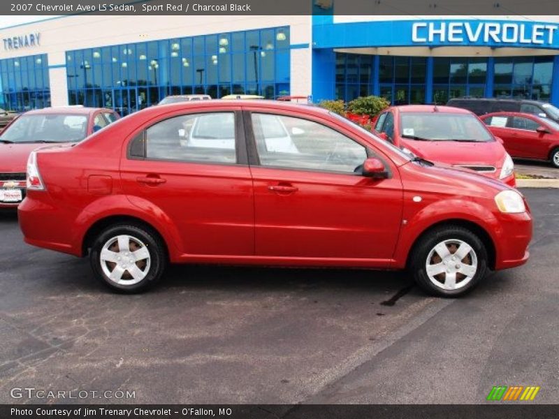 Sport Red / Charcoal Black 2007 Chevrolet Aveo LS Sedan