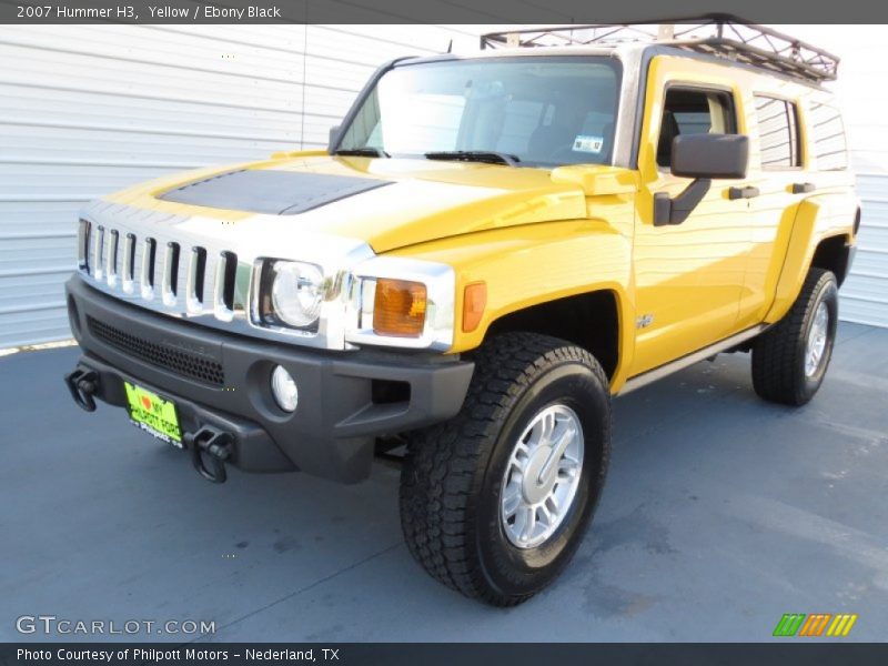 Yellow / Ebony Black 2007 Hummer H3