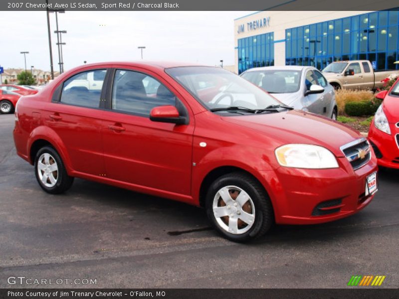 Sport Red / Charcoal Black 2007 Chevrolet Aveo LS Sedan