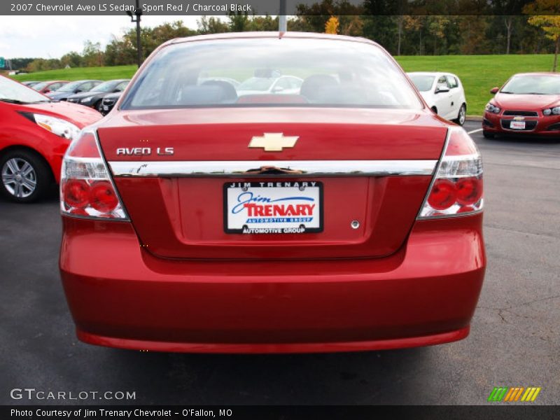 Sport Red / Charcoal Black 2007 Chevrolet Aveo LS Sedan